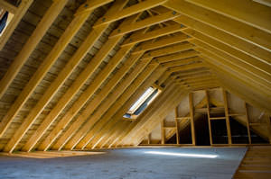 Cutaway view of attic in Butler